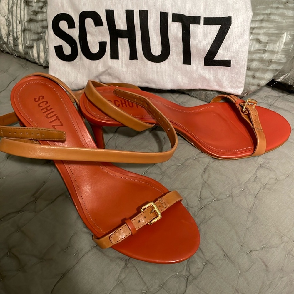 Schutz Aurora Heels gold/orange